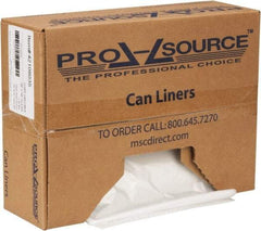 PRO-SOURCE - 1.1 mil Thick, Heavy-Duty Trash Bags - Hexene Resins, Roll Dispenser, 38" Wide x 58" High, Clear - Exact Industrial Supply