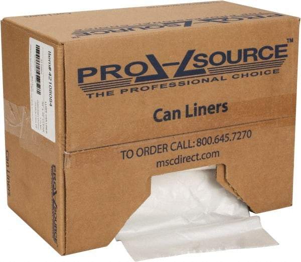 PRO-SOURCE - 1.1 mil Thick, Heavy-Duty Trash Bags - Hexene Resins, Roll Dispenser, 33" Wide x 39" High, Clear - Exact Industrial Supply