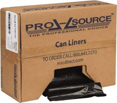 PRO-SOURCE - 1.1 mil Thick, Heavy-Duty Trash Bags - Hexene Resins, Roll Dispenser, 30" Wide x 36" High, Black - Exact Industrial Supply