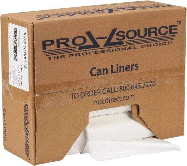 PRO-SOURCE - 1.1 mil Thick, Heavy-Duty Trash Bags - Hexene Resins, Roll Dispenser, 30" Wide x 36" High, Clear - Exact Industrial Supply