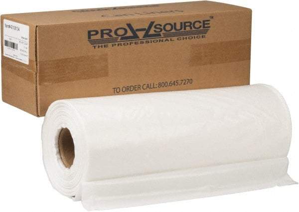 PRO-SOURCE - 2.7 mil Thick, Heavy-Duty Trash Bags - Hexene Resins, Roll Dispenser, 38" Wide x 63" High, Clear - Exact Industrial Supply