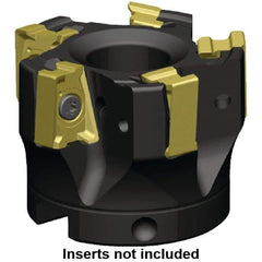 Kennametal - 9 Inserts, 3.15" Cut Diam, 1.064" Arbor Diam, 15.5mm Max Depth of Cut, Indexable Square-Shoulder Face Mill - 0° Lead Angle, 50" High, LNGU15T608SRGE Insert Compatibility, Series MILL 4-15 - Exact Industrial Supply