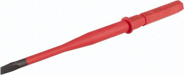 Wera - 7/32" x 0.039" Blade, 9mm Drive Slotted Screwdriver Bit - 6-1/4" OAL - Exact Industrial Supply