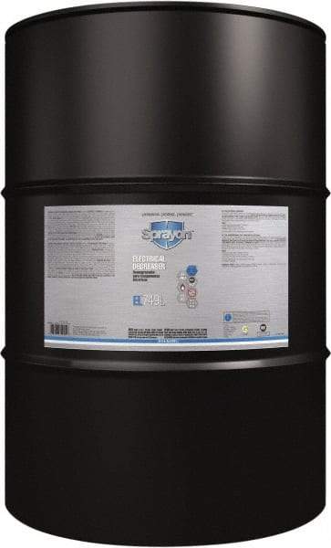 Sprayon - 55 Gallon Drum Electrical Grade Cleaner/Degreaser - 85°F Flash Point, Flammable, Food Grade - Exact Industrial Supply