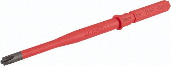 Wera - 3/8" Drive, #2 Reversible Phillips/Slotted Screwdriver Bit - 6-1/4" OAL - Exact Industrial Supply