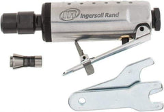 Ingersoll-Rand - 1/4" Collet, Straight Handle, Angle Air Die Grinder - 28,000 RPM, Front Exhaust, 24 CFM, 0.25 hp, 1/4" Inlet - Exact Industrial Supply