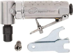 Ingersoll-Rand - 1/4" Collet, Angle Handle, Angle Air Die Grinder - 21,000 RPM, Front Exhaust, 24 CFM, 0.25 hp, 1/4" Inlet - Exact Industrial Supply