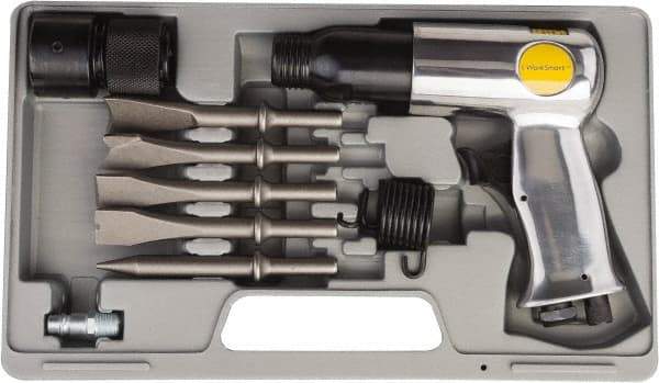 Value Collection - 3,200 BPM, 2-5/8 Inch Long Stroke, Air Hammer Kit - 4 CFM Air Consumption, 1/4 Inch Inlet - Exact Industrial Supply