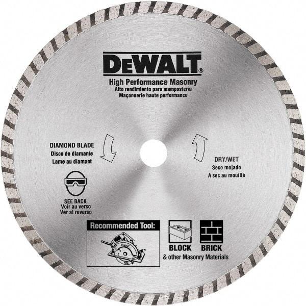 DeWALT - 7" Diam, 5/8 & 7/8" Arbor Hole Diam, Wet & Dry Cut Saw Blade - Diamond Matrix, Standard Round Arbor - Exact Industrial Supply