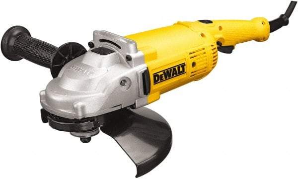 DeWALT - 9" Wheel Diam, 6,500 RPM, Corded Angle & Disc Grinder - 5/8-11 Spindle, 120 Volts - Exact Industrial Supply