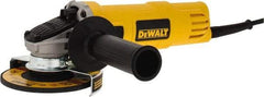 DeWALT - 4-1/2" Wheel Diam, 12,000 RPM, Corded Angle & Disc Grinder - 5/8-11 Spindle, 120 Volts, 7 Amps - Exact Industrial Supply