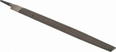 Value Collection - 16" Long, Bastard Cut, Half Round American-Pattern File - Double Cut, 0.47" Overall Thickness, Tang - Exact Industrial Supply