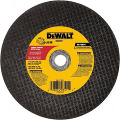 DeWALT - 7" 24 Grit Aluminum Oxide Cutoff Wheel - 1/8" Thick, 5/8" Arbor, 8,700 Max RPM, Use with Angle Grinders - Exact Industrial Supply