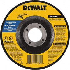 DeWALT - 6" 60 Grit Aluminum Oxide Cutoff Wheel - 0.045" Thick, 7/8" Arbor, 10,100 Max RPM, Use with Angle Grinders - Exact Industrial Supply
