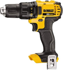 DeWALT - 20 Volt 1/2" Chuck Pistol Grip Handle Cordless Drill - 0-600 & 0-2000 RPM, Keyless Chuck, Reversible, Lithium-Ion Batteries Not Included - Exact Industrial Supply