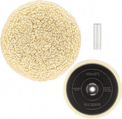 DeWALT - 7" Diam Cotton Blend Buffing & Backing Pad - Threaded Arbor Attachment - Exact Industrial Supply