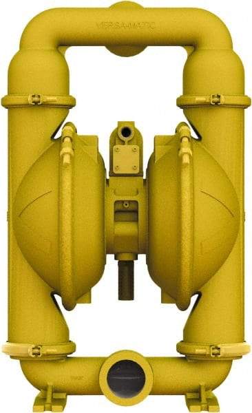 Versa-Matic - 3" NPT, Air Operated Diaphragm Pump - PTFE Diaphragm, Aluminum Housing - Exact Industrial Supply