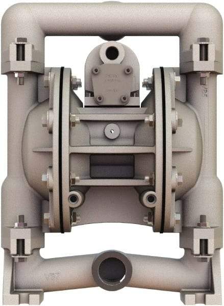Versa-Matic - 1" NPT, Air Operated Diaphragm Pump - PTFE Diaphragm, Aluminum Housing - Exact Industrial Supply