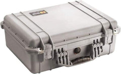 Pelican Products, Inc. - 15-49/64" Wide x 7-13/32" High, Clamshell Hard Case - Silver, Polyethylene - Exact Industrial Supply