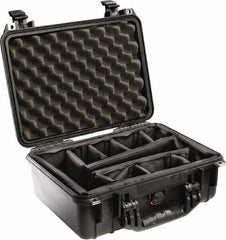Pelican Products, Inc. - 13" Wide x 6-53/64" High, Clamshell Hard Case - Black, Polyethylene - Exact Industrial Supply