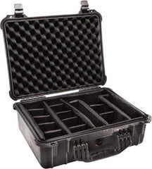 Pelican Products, Inc. - 15-49/64" Wide x 7-13/32" High, Clamshell Hard Case - Black, Polyethylene - Exact Industrial Supply