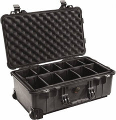 Pelican Products, Inc. - 13-13/16" Wide x 9" High, Clamshell Hard Case - Black, Polyethylene - Exact Industrial Supply