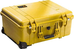 Pelican Products, Inc. - 17-59/64" Wide x 10-27/64" High, Clamshell Hard Case - Yellow, Polyethylene - Exact Industrial Supply