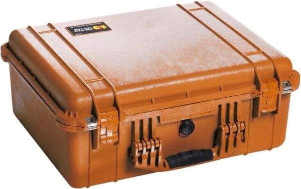 Pelican Products, Inc. - 17-13/64" Wide x 8-13/32" High, Clamshell Hard Case - Orange, Polyethylene - Exact Industrial Supply