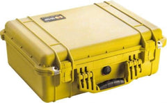 Pelican Products, Inc. - 15-49/64" Wide x 7-13/32" High, Clamshell Hard Case - Yellow, Polyethylene - Exact Industrial Supply