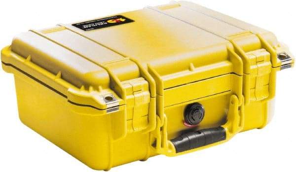 Pelican Products, Inc. - 11-5/8" Wide x 6" High, Clamshell Hard Case - Yellow, Polyethylene - Exact Industrial Supply