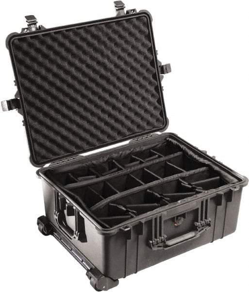 Pelican Products, Inc. - 19-11/16" Wide x 11-7/8" High, Clamshell Hard Case - Black, Polyethylene - Exact Industrial Supply