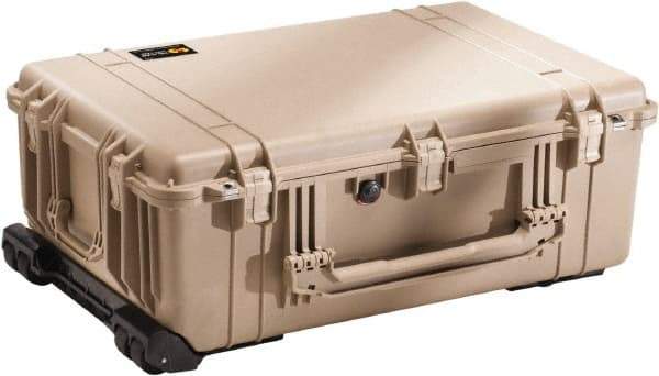 Pelican Products, Inc. - 20-15/32" Wide x 12-29/64" High, Clamshell Hard Case - Tan, Polyethylene - Exact Industrial Supply