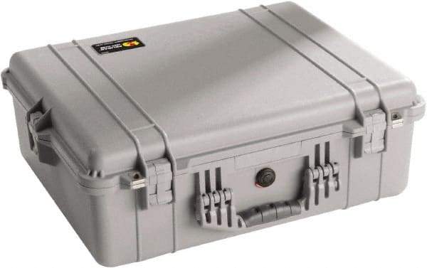 Pelican Products, Inc. - 19-23/64" Wide x 8-51/64" High, Clamshell Hard Case - Silver, Polyethylene - Exact Industrial Supply