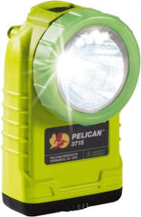 Pelican Products, Inc. - White LED Bulb, 233 Lumens, Right Angle Flashlight - Yellow Plastic Body, 4 AA Alkaline Batteries Not Included - Exact Industrial Supply