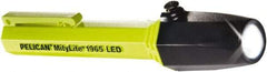 Pelican Products, Inc. - White LED Bulb, 34 Lumens, Industrial/Tactical Flashlight - Yellow Plastic Body, 2 AAA Alkaline Batteries Included - Exact Industrial Supply