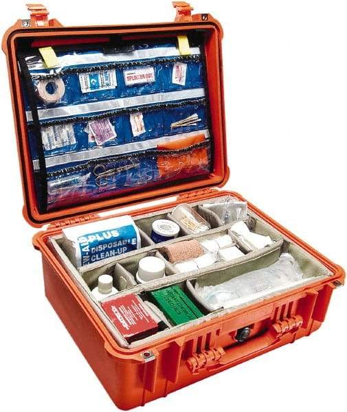 Pelican Products, Inc. - 17-13/64" Wide x 8-13/32" High, Clamshell Hard Case - Orange, Polypropylene - Exact Industrial Supply