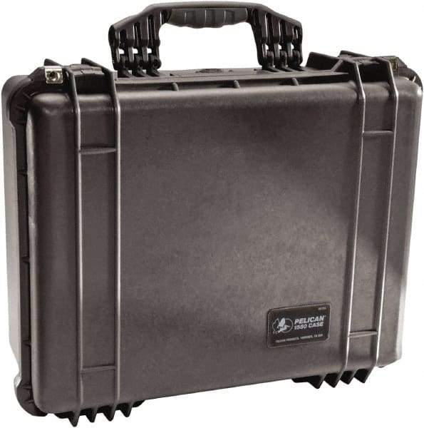 Pelican Products, Inc. - 17-13/64" Wide x 8-13/32" High, Clamshell Hard Case - Black, Polypropylene - Exact Industrial Supply