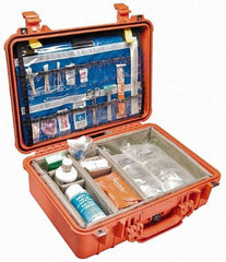 Pelican Products, Inc. - 14-1/16" Wide x 6-15/16" High, Clamshell Hard Case - Orange, Polypropylene - Exact Industrial Supply