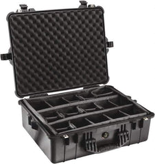 Pelican Products, Inc. - 19-23/64" Wide x 8-51/64" High, Clamshell Hard Case - Black, Polypropylene - Exact Industrial Supply