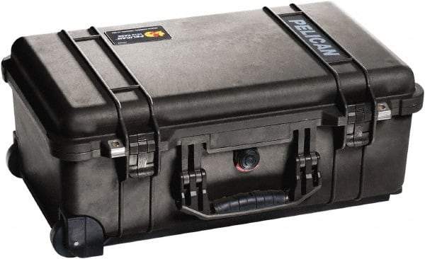 Pelican Products, Inc. - 13-13/16" Wide x 9" High, Clamshell Hard Case - Black, Polypropylene - Exact Industrial Supply