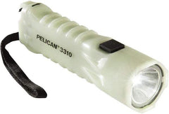 Pelican Products, Inc. - White LED Bulb, 376 Lumens, Industrial/Tactical Flashlight - Yellow Plastic Body, 3 AA Alkaline Batteries Included - Exact Industrial Supply