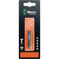 Wera - 4mm Hex Screwdriver Bit - 1/4" Drive, 50mm OAL - Exact Industrial Supply