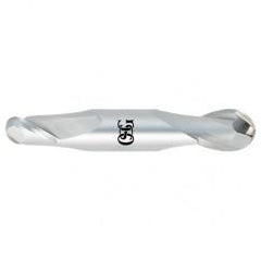 3/8" Dia. - 2-1/2" OAL - Bright CBD - Double - Ball Nose SE EM - 2 FL - Exact Industrial Supply