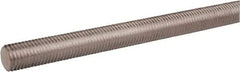 Made in USA - #10-24 3/4" OAL Fully Threaded Stud - Stainless Steel, Plain Finish, Inch & Metric - Exact Industrial Supply
