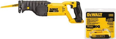 DeWALT - 20V, 0 to 3,000 SPM, Cordless Reciprocating Saw - 1-1/8" Stroke Length, Lithium-Ion Batteries Included - Exact Industrial Supply