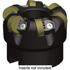 Kennametal - 80mm Cut Diam, 1/4" Max Depth, 27mm Arbor Hole, 8 Inserts, RNGN120400 Insert Style, Indexable Copy Face Mill - KCRA Cutter Style, 17,600 Max RPM, 50mm High, Series KCRA - Exact Industrial Supply