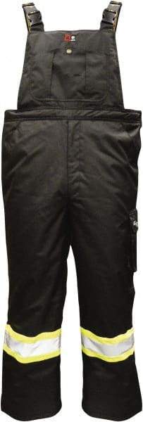Viking - Size S, Black, Flame Resistant/Retardant, Rain, Cold Weather Bib Overall - No Pockets - Exact Industrial Supply