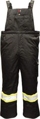 Viking - Size 4XL, Black, Flame Resistant/Retardant, Rain, Cold Weather Bib Overall - No Pockets - Exact Industrial Supply