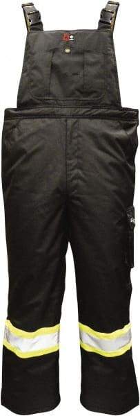 Viking - Size 2XL, Black, Flame Resistant/Retardant, Rain, Cold Weather Bib Overall - No Pockets - Exact Industrial Supply