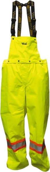 Viking - Size XL, High Visibility Lime, Rain, Cold Weather Bib Overall - No Pockets - Exact Industrial Supply